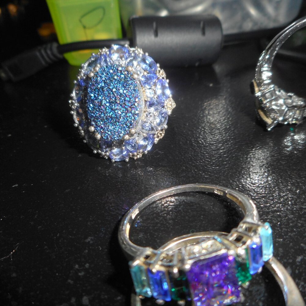 Ladies rhinestone Ring - 9 1/2 - 10